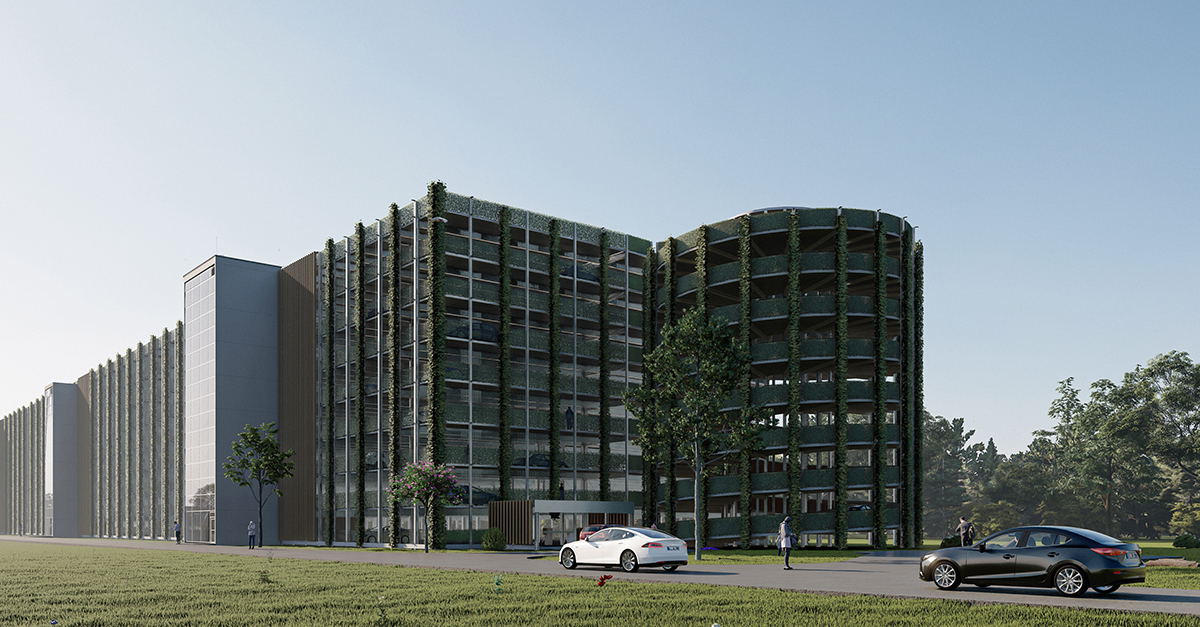 Parkhaus Standort Behringwerke Visualisierung 2023
