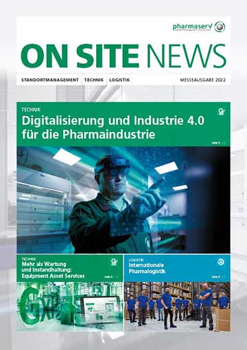 ON-SITE-NEWS Standortmanagement logistic pharma Pharmaserv Messeausgabe